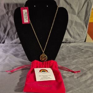 Kurt Geiger Gold and Black Pendant Necklace